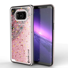 Cargar imagen en el visor de la galería, Galaxy S8 Plus Case, Punkcase [Liquid Series] Protective Dual Layer Floating Glitter Cover + PunkShield Screen Protector for Samsung S8 [Rose Gold] (Color in image: Rose)
