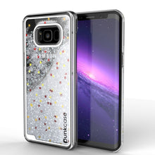 Cargar imagen en el visor de la galería, Galaxy S8 Plus Case, Punkcase [Liquid Series] Protective Dual Layer Floating Glitter Cover + PunkShield Screen Protector for Samsung S8 [Silver] (Color in image: Red)
