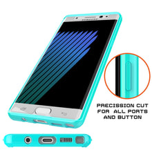 Cargar imagen en el visor de la galería, Note 7 Case Punkcase® LUCID 2.0 Teal Series w/ PUNK SHIELD Screen Protector | Ultra Fit (Color in image: black)
