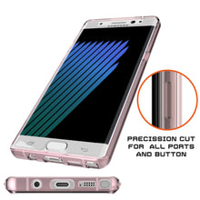 Cargar imagen en el visor de la galería, Note 7 Case Punkcase® LUCID 2.0 Crystal Pink Series w/ PUNK SHIELD Screen Protector | Ultra Fit (Color in image: light blue)
