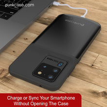 Load image into Gallery viewer, PunkJuice S20 Ultra Battery Case All Black - Fast Charging Power Juice Bank with 6000mAh (Color in image: Patterned Black)
