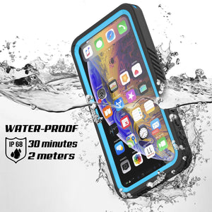iPhone 11 Waterproof Case, Punkcase [Extreme Series] Armor Cover W/ Built In Screen Protector [Light Blue] (Color in image: Black)