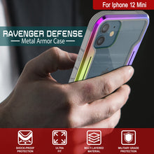 Cargar imagen en el visor de la galería, Punkcase iPhone 12 Mini ravenger Case Protective Military Grade Multilayer Cover [Rainbow] (Color in image: Red)
