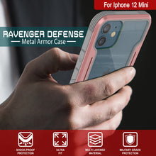 Load image into Gallery viewer, Punkcase iPhone 12 Mini ravenger Case Protective Military Grade Multilayer Cover [Rose-Gold] (Color in image: Black)
