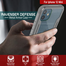 Load image into Gallery viewer, Punkcase iPhone 12 Mini ravenger Case Protective Military Grade Multilayer Cover [Grey] (Color in image: Red)
