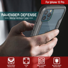 Load image into Gallery viewer, Punkcase iPhone 12 Pro ravenger Case Protective Military Grade Multilayer Cover [Grey-Black] (Color in image: Red)
