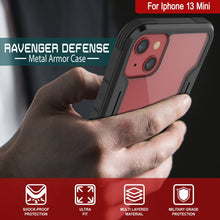 Load image into Gallery viewer, Punkcase iPhone 13 Mini ravenger Case Protective Military Grade Multilayer Cover [Black] (Color in image: Grey-Black)
