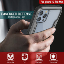 Cargar imagen en el visor de la galería, Punkcase iPhone 14 Pro Max Ravenger Carcasa MAG Defense Protectora de Grado Militar con Cubierta Multicapa [Gris-Negro]
