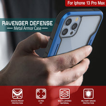 Load image into Gallery viewer, Carcasa Punkcase iPhone 14 Pro Max Ravenger MAG Defense, Protectora de Grado Militar con Cubierta Multicapa [Azul Marino]
