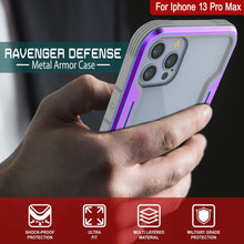 Load image into Gallery viewer, Estuche de Defensa MAG Punkcase para iPhone 14 Pro Max, Protector de Grado Militar, Cubierta de Múltiples Capas [Arcoíris].
