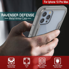 Load image into Gallery viewer, Punkcase iPhone 14 Pro Max Ravenger MAG Defense Case Cubierta Multicapa de Grado Militar Protectora [Gris]
