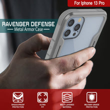 Load image into Gallery viewer, Punkcase iPhone 13 Pro ravenger Case Protective Military Grade Multilayer Cover [Grey] (Color in image: Red)
