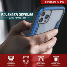 Load image into Gallery viewer, Punkcase iPhone 13 Pro ravenger Case Protective Military Grade Multilayer Cover [Navy Blue] (Color in image: Grey-Black)
