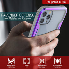 Load image into Gallery viewer, Punkcase iPhone 13 Pro ravenger Case Protective Military Grade Multilayer Cover [Rainbow] (Color in image: Red)
