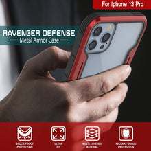 Load image into Gallery viewer, Funda defensiva Punkcase iPhone 14 Pro Ravenger MAG de grado militar con múltiples capas protectoras [Rojo].
