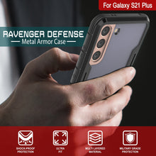 Cargar imagen en el visor de la galería, Punkcase S21+ Plus ravenger Case Protective Military Grade Multilayer Cover [Black] (Color in image: Grey-Black)
