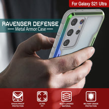 Cargar imagen en el visor de la galería, Punkcase S21 Ultra ravenger Case Protective Military Grade Multilayer Cover [Rainbow] (Color in image: Red)
