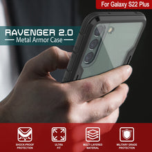 Cargar imagen en el visor de la galería, Punkcase S22+ Plus ravenger Case Protective Military Grade Multilayer Cover [Black] (Color in image: Grey-Black)
