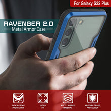 Cargar imagen en el visor de la galería, Punkcase S22+ Plus ravenger Case Protective Military Grade Multilayer Cover [Navy Blue] (Color in image: Grey-Black)
