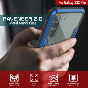 Punkcase S22+ Plus ravenger Case Protective Military Grade Multilayer Cover [Navy Blue] (Color in image: Grey-Black)