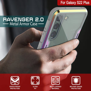 Punkcase S22+ Plus ravenger Case Protective Military Grade Multilayer Cover [Rainbow] (Color in image: Red)