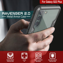 Cargar imagen en el visor de la galería, Punkcase S22+ Plus ravenger Case Protective Military Grade Multilayer Cover [Grey-Black] (Color in image: Red)
