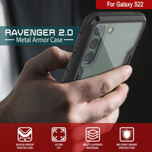 Cargar imagen en el visor de la galería, Punkcase S22 ravenger Case Protective Military Grade Multilayer Cover [Black] (Color in image: Grey-Black)
