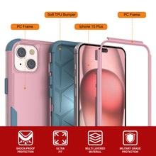 Cargar imagen en el visor de la galería, Punkcase para iPhone 15 Plus Cinco de Holla de múltiples capas [Serie Patron] [Pink-Blue]
