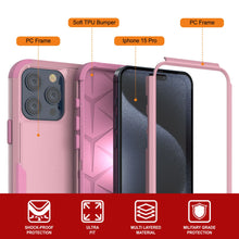 Cargar imagen en el visor de la galería, Punkcase para iPhone 15 Pro Belt Clip Multilililyer Fase de funda [Serie Patron] [Pink]
