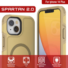Cargar imagen en el visor de la galería, For Iphone 14 Plus SPARTAN 2.0 YM tj &amp; SHOCK-PROOF ULTRA MULTI LAYERED MILITARY GRADE PROTECTION FIT MATERIAL PROTECTION (Color in image: Black)
