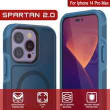 Cargar imagen en el visor de la galería, For Iphone 14 Pro Max SPARTAN 2.0 YM tj &amp; SHOCK-PROOF ULTRA MULTI LAYERED MILITARY GRADE PROTECTION FIT MATERIAL PROTECTION (Color in image: Red)
