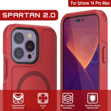 Cargar imagen en el visor de la galería, For Iphone 14 Pro Max SPARTAN 2.0 SHOCK-PROOF ULTRA MULTI LAYERED MILITARY GRADE PROTECTION FIT MATERIAL PROTECTION (Color in image: Blue)
