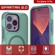 Load image into Gallery viewer, For Iphone 14 Pro SPARTAN 2.0 SHOCK-PROOF MULTI LAYERED MILITARY GRADE PROTECTION MATERIAL PROTECTION (Color in image: Pink)
