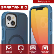 Cargar imagen en el visor de la galería, For Iphone 14 SPARTAN 2.0 Y SHOCK-PROOF ULTRA MULTI LAYERED MILITARY GRADE PROTECTION FIT MATERIAL PROTECTION  (Color in image: Red)
