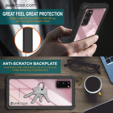 Cargar imagen en el visor de la galería, PunkCase Galaxy S20 Case, [Spartan Series] Clear Rugged Heavy Duty Cover W/Built in Screen Protector [Black] (Color in image: light blue)
