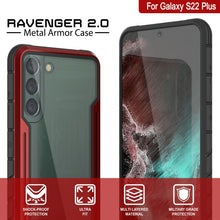 Cargar imagen en el visor de la galería, Punkcase S22+ Plus ravenger Case Protective Military Grade Multilayer Cover [Red] 
