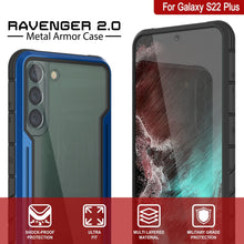 Cargar imagen en el visor de la galería, Punkcase S22+ Plus ravenger Case Protective Military Grade Multilayer Cover [Navy Blue] 
