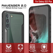 Cargar imagen en el visor de la galería, Punkcase S22+ Plus ravenger Case Protective Military Grade Multilayer Cover [Grey-Black] 
