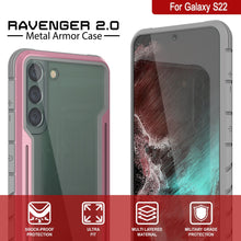Cargar imagen en el visor de la galería, Punkcase S22 ravenger Case Protective Military Grade Multilayer Cover [Rose-Gold] (Color in image: Grey-Black)
