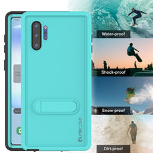 Load image into Gallery viewer, PunkCase Galaxy Note 10+ Plus Waterproof Case, [KickStud Series] Armor Cover [Teal] (Color in image: Clear)
