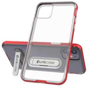 iPhone 11 Case, PUNKcase [LUCID 3.0 Series] [Slim Fit] Armor Cover w/ Integrated Screen Protector [Red] (Color in image: Silver)
