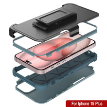 Cargar imagen en el visor de la galería, Punkcase para iPhone 15 Plus Cinco Multicapa Case de funda [Serie Patron] [menta]
