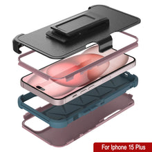 Cargar imagen en el visor de la galería, Punkcase para iPhone 15 Plus Cinco de Holla de múltiples capas [Serie Patron] [Pink-Blue]
