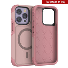 Load image into Gallery viewer, PunkCase iPhone 14 Pro Case, [Spartan 2.0 Series] Clear Rugged Heavy Duty Cover W/Built in Screen Protector [Pink] (Color in image: Teal)
