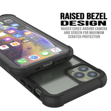 Cargar imagen en el visor de la galería, PunkCase iPhone 11 Pro Max Case, [Spartan Series] Clear Rugged Heavy Duty Cover W/Built in Screen Protector [Black] (Color in image: clear)
