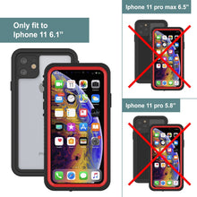 Cargar imagen en el visor de la galería, iPhone 11 Waterproof Case, Punkcase [Extreme Series] Armor Cover W/ Built In Screen Protector [Red] (Color in image: Teal)
