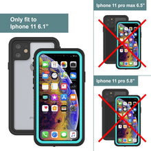 Cargar imagen en el visor de la galería, iPhone 11 Waterproof Case, Punkcase [Extreme Series] Armor Cover W/ Built In Screen Protector [Teal] (Color in image: Red)
