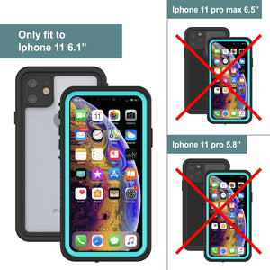 iPhone 11 Waterproof Case, Punkcase [Extreme Series] Armor Cover W/ Built In Screen Protector [Teal] (Color in image: Red)