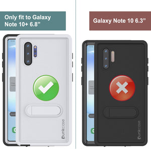 PunkCase Galaxy Note 10+ Plus Waterproof Case, [KickStud Series] Armor Cover [White] (Color in image: Purple)