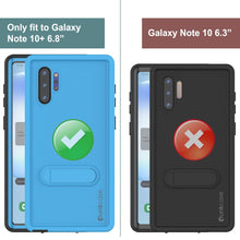 Load image into Gallery viewer, PunkCase Galaxy Note 10+ Plus Waterproof Case, [KickStud Series] Armor Cover [Light-Blue] (Color in image: Purple)
